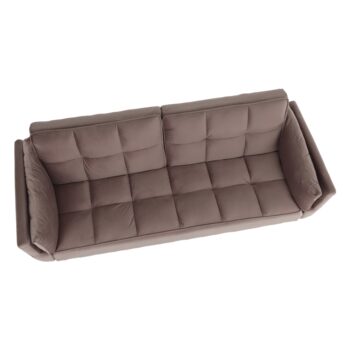 KONDELA Kaprera New rozkladacia pohovka staroružová (Velvet) / buk – Obrázok 11