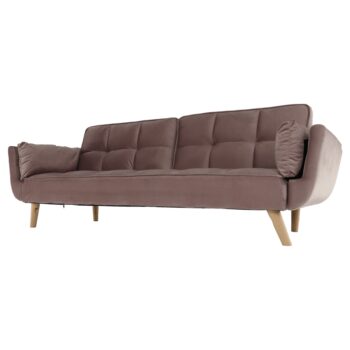 KONDELA Kaprera New rozkladacia pohovka staroružová (Velvet) / buk – Obrázok 5