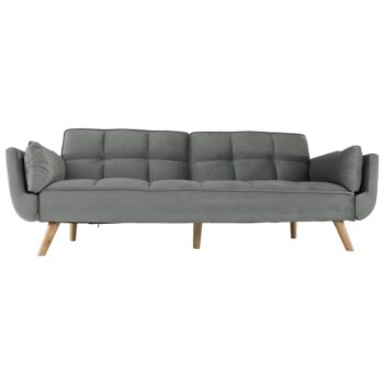 Po namáhavom dni má každý právo na chvíľku oddychu v pohodlí rozkladacej pohovky KARPERA NEW. Stane sa Vašou súkromnou oázou relaxu. Nádherná zamatová Velvet látka v svetlosivej farbe rozžiari celú miestnosť, v kombinácii s drevenými nohami vo farbe buku bude rozhodne priťahovať pozornosť. Zamat je…