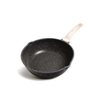 KONDELA Karote hlboká panvica s nepriľnavým povrchom 28 cm mramor – Obrázok 2