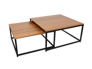 Predstavujeme vám moderný konferenčný stolík Kastler New Typ 1, ktorý je ideálnym doplnkom pre vašu obývačku. Tento set obsahuje dva stolíky v elegantnom prevedení orech a čierna, ktoré dodajú vášmu interiéru štýlový vzhľad.
