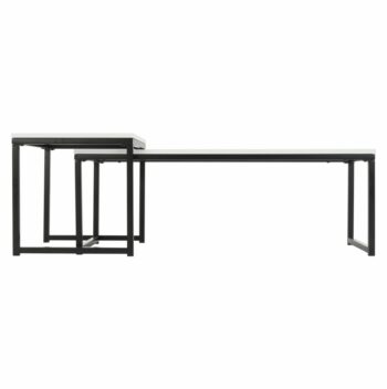 Moderný konferenčný stolík (2 ks) KASTLER NEW TYP 2 krásne oživí interiér a dodá mu moderný nádych. V balení sa nachádzajú 2 kusy stolíkov a tak môžete ich rozložiť po domácnosti ako uznáte za vhodné. Rozmery väčšieho stolíka sú (ŠxHxV): 100x40x35 cm a rozmery menšieho stolíka sú (ŠxHxV): 40x50x40…