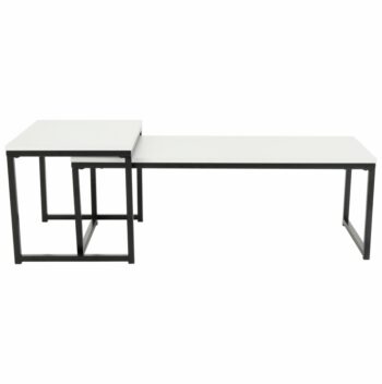 Moderný konferenčný stolík (2 ks) KASTLER NEW TYP 2 krásne oživí interiér a dodá mu moderný nádych. V balení sa nachádzajú 2 kusy stolíkov a tak môžete ich rozložiť po domácnosti ako uznáte za vhodné. Rozmery väčšieho stolíka sú (ŠxHxV): 100x40x35 cm a rozmery menšieho stolíka sú (ŠxHxV): 40x50x40…