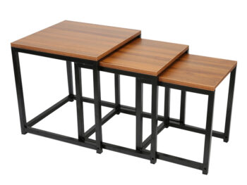 Konferenčný stolík Kastler New Typ 3 je elegantným a praktickým doplnkom do každej modernej obývačky. Tento set pozostáva z troch kusov, ktoré sú navrhnuté tak, aby sa dokonale hodili do interiéru s moderným vzhľadom. Stolíky sú vyrobené z kvalitného laminovaného MDF materiálu…