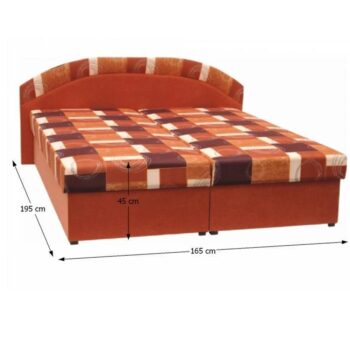 Čalúnená manželská posteľ s úložným priestorom Kasvo M v oranžovej farbe s moderným vzorom je ideálnym riešením pre tých, ktorí hľadajú kombináciu štýlu a funkčnosti. Táto posteľ je navrhnutá tak, aby poskytovala maximálne pohodlie a zároveň ponúkala praktický úložný priestor na uskladnenie…
