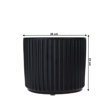 Hlinený kvetináč Kelso Typ 2 v elegantnej čiernej farbe je ideálnym doplnkom pre váš interiér. Tento moderný kvetináč od značky KONDELA sa vyznačuje svojím okrúhlym tvarom a tmavým farebným prevedením, ktoré dodáva priestoru sofistikovaný vzhľad. S rozmermi 26 cm na šírku a hĺbku a výškou 23 cm…