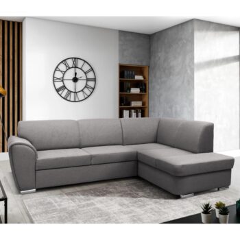 Rohová sedačka s rozkladom a úložným priestorom Kenai Roh P v elegantnej sivej farbe je ideálnym riešením pre moderné interiéry. Táto sedačka od značky KONDELA ponúka nielen štýlový vzhľad, ale aj praktické funkcie, ktoré ocení každá domácnosť.