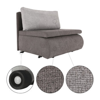 Rozkladacie kreslo s úložným priestorom Kenet New v elegantnej sivohnedej (taupe) a svetlosivej farbe je ideálnym riešením pre moderné interiéry. Toto klasické kreslo značky KONDELA ponúka nielen pohodlné sedenie, ale aj praktickú rozkladaciu funkciu, ktorá umožňuje jeho jednoduchú premenu na…