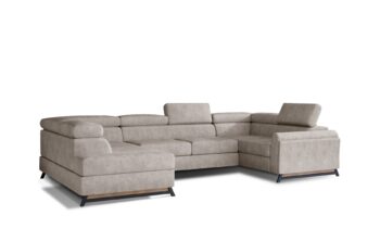 Kesada je jednoduchý tvar, ale elegantný a veľmi štýlový kút s rozmermi 330 x 190 x 98 cm je udržiavaný v exkluzívnom štýle.Sedacia súprava je multifunkčný kus nábytku, pretože okrem priestrannej sedačky na relax počas dňa ju možno využiť aj ako miesto na regeneráciu a oddych v noci. Vďaka mechanizmu typu delfín - ľahko a rýchlo premeníme každodennú pohovku na pohodlnú posteľ s rozmermi 110 x 250 cm.Priestranný kontajner na lôžkoviny umiestnený v otomane nám pomôže vrátiť sa k návratnej forme dennej pohovky. Výnimočné pohodlie a komfort, ktoré umocňujú zážitok z maximálneho pohodlia, má na svedomí 45 cm vysoký sedák vyrobený z unikátnych pien - T30 a HR. Okrem toho zvyšujú pružnosť a elasticitu pohovky a zabraňujú vzniku nevzhľadných dutín v jej štruktúre.Orientácia rohu: ľavá, sedaciu súpravu je možné objednať v pravom prevedení.Poťahová látka: Dora 21Ponúka možnosť nastavenia opierky hlavy vyplnené PUR penou T25 a elegantné kovové nohy,ktoré zaistia vzdušnosť.Rozmery:ŠxHxV: 330 cm x 190 cm x 45-98 cmhĺbka sedu: 55 cmvýška sedu: 45 cmplocha na spanie: 110 x 250 cmhustota peny sedenie: T30+HRhustota peny opierka: T25hmotnosť: 230 kg Kesada je sedacia súprava, ktorá bude zaručene obľubeným kúskom nábytku vo Vašej domácnosti.Nastavenie Vášho displeja môže spôsobiť odchýlku vo farbe vzoriek poťahových látok.