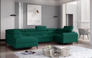 Kesada je jednoduchý tvar, ale elegantný a veľmi štýlový kút s rozmermi 330 x 190 x 98 cm je udržiavaný v exkluzívnom štýle.Sedacia súprava je multifunkčný kus nábytku, pretože okrem priestrannej sedačky na relax počas dňa ju možno využiť aj ako miesto na regeneráciu a oddych v noci. Vďaka mechanizmu typu delfín - ľahko a rýchlo premeníme každodennú pohovku na pohodlnú posteľ s rozmermi 110 x 250 cm.Priestranný kontajner na lôžkoviny umiestnený v otomane nám pomôže vrátiť sa k návratnej forme dennej pohovky. Výnimočné pohodlie a komfort, ktoré umocňujú zážitok z maximálneho pohodlia, má na svedomí 45 cm vysoký sedák vyrobený z unikátnych pien - T30 a HR. Okrem toho zvyšujú pružnosť a elasticitu pohovky a zabraňujú vzniku nevzhľadných dutín v jej štruktúre.Orientácia rohu: ľavý, sedaciu súpravu je možné objednať aj v pravom prevedení.Poťahová látka: Monolith 37Ponúka možnosť nastavenia opierky hlavy vyplnené PUR penou T25 a elegantné kovové nohy,ktoré zaistia vzdušnosť.Rozmery:ŠxHxV: 330 cm x 190 cm x 45-98 cmhĺbka sedu: 55 cmvýška sedu: 45 cmplocha na spanie: 110 x 250 cmhustota peny sedenie: T30+HRhustota peny opierka: T25hmotnosť: 230 kg Kesada je sedacia súprava, ktorá bude zaručene obľubeným kúskom nábytku vo Vašej domácnosti.Nastavenie Vášho displeja môže spôsobiť odchýlku vo farbe vzoriek poťahových látok.
