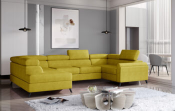Kesada je jednoduchý tvar, ale elegantný a veľmi štýlový kút s rozmermi 330 x 190 x 98 cm je udržiavaný v exkluzívnom štýle.Sedacia súprava je multifunkčný kus nábytku, pretože okrem priestrannej sedačky na relax počas dňa ju možno využiť aj ako miesto na regeneráciu a oddych v noci. Vďaka mechanizmu typu delfín - ľahko a rýchlo premeníme každodennú pohovku na pohodlnú posteľ s rozmermi 110 x 250 cm.Priestranný kontajner na lôžkoviny umiestnený v otomane nám pomôže vrátiť sa k návratnej forme dennej pohovky. Výnimočné pohodlie a komfort, ktoré umocňujú zážitok z maximálneho pohodlia, má na svedomí 45 cm vysoký sedák vyrobený z unikátnych pien - T30 a HR. Okrem toho zvyšujú pružnosť a elasticitu pohovky a zabraňujú vzniku nevzhľadných dutín v jej štruktúre.Orientácia rohu: ľavý, sedaciu súpravu je možné objednať aj v pravom prevedení.Poťahová látka: Omega 68Ponúka možnosť nastavenia opierky hlavy vyplnené PUR penou T25 a elegantné kovové nohy,ktoré zaistia vzdušnosť.Rozmery:ŠxHxV: 330 cm x 190 cm x 45-98 cmhĺbka sedu: 55 cmvýška sedu: 45 cmplocha na spanie: 110 x 250 cmhustota peny sedenie: T30+HRhustota peny opierka: T25hmotnosť: 230 kg Kesada je sedacia súprava, ktorá bude zaručene obľubeným kúskom nábytku vo Vašej domácnosti.Nastavenie Vášho displeja môže spôsobiť odchýlku vo farbe vzoriek poťahových látok.