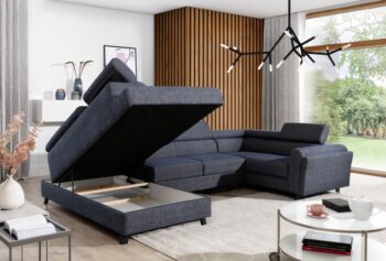 Kesada je jednoduchý tvar, ale elegantný a veľmi štýlový kút s rozmermi 330 x 190 x 98 cm je udržiavaný v exkluzívnom štýle.Sedacia súprava je multifunkčný kus nábytku, pretože okrem priestrannej sedačky na relax počas dňa ju možno využiť aj ako miesto na regeneráciu a oddych v noci. Vďaka mechanizmu typu delfín - ľahko a rýchlo premeníme každodennú pohovku na pohodlnú posteľ s rozmermi 110 x 250 cm.Priestranný kontajner na lôžkoviny umiestnený v otomane nám pomôže vrátiť sa k návratnej forme dennej pohovky. Výnimočné pohodlie a komfort, ktoré umocňujú zážitok z maximálneho pohodlia, má na svedomí 45 cm vysoký sedák vyrobený z unikátnych pien - T30 a HR. Okrem toho zvyšujú pružnosť a elasticitu pohovky a zabraňujú vzniku nevzhľadných dutín v jej štruktúre.Orientácia rohu: ľavý, sedaciu súpravu je možné objednať aj v pravom prevedení.Poťahová látka: Monolith 63Ponúka možnosť nastavenia opierky hlavy vyplnené PUR penou T25 a elegantné kovové nohy,ktoré zaistia vzdušnosť.Rozmery:ŠxHxV: 330 cm x 190 cm x 45-98 cmhĺbka sedu: 55 cmvýška sedu: 45 cmplocha na spanie: 110 x 250 cmhustota peny sedenie: T30+HRhustota peny opierka: T25hmotnosť: 230 kg Kesada je sedacia súprava, ktorá bude zaručene obľubeným kúskom nábytku vo Vašej domácnosti.Nastavenie Vášho displeja môže spôsobiť odchýlku vo farbe vzoriek poťahových látok.