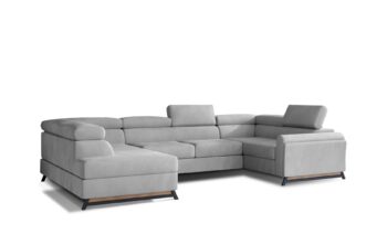 Kesada je jednoduchý tvar, ale elegantný a veľmi štýlový kút s rozmermi 330 x 190 x 98 cm je udržiavaný v exkluzívnom štýle.Sedacia súprava je multifunkčný kus nábytku, pretože okrem priestrannej sedačky na relax počas dňa ju možno využiť aj ako miesto na regeneráciu a oddych v noci. Vďaka mechanizmu typu delfín - ľahko a rýchlo premeníme každodennú pohovku na pohodlnú posteľ s rozmermi 110 x 250 cm.Priestranný kontajner na lôžkoviny umiestnený v otomane nám pomôže vrátiť sa k návratnej forme dennej pohovky. Výnimočné pohodlie a komfort, ktoré umocňujú zážitok z maximálneho pohodlia, má na svedomí 45 cm vysoký sedák vyrobený z unikátnych pien - T30 a HR. Okrem toho zvyšujú pružnosť a elasticitu pohovky a zabraňujú vzniku nevzhľadných dutín v jej štruktúre.Orientácia rohu: ľavý, sedaciu súpravu je možné objednať aj v pravom prevedení.Poťahová látka: Monolith 84Ponúka možnosť nastavenia opierky hlavy vyplnené PUR penou T25 a elegantné kovové nohy,ktoré zaistia vzdušnosť.Rozmery:ŠxHxV: 330 cm x 190 cm x 45-98 cmhĺbka sedu: 55 cmvýška sedu: 45 cmplocha na spanie: 110 x 250 cmhustota peny sedenie: T30+HRhustota peny opierka: T25hmotnosť: 230 kg Kesada je sedacia súprava, ktorá bude zaručene obľubeným kúskom nábytku vo Vašej domácnosti.Nastavenie Vášho displeja môže spôsobiť odchýlku vo farbe vzoriek poťahových látok.