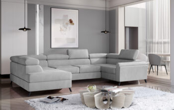 Kesada je jednoduchý tvar, ale elegantný a veľmi štýlový kút s rozmermi 330 x 190 x 98 cm je udržiavaný v exkluzívnom štýle.Sedacia súprava je multifunkčný kus nábytku, pretože okrem priestrannej sedačky na relax počas dňa ju možno využiť aj ako miesto na regeneráciu a oddych v noci. Vďaka mechanizmu typu delfín - ľahko a rýchlo premeníme každodennú pohovku na pohodlnú posteľ s rozmermi 110 x 250 cm.Priestranný kontajner na lôžkoviny umiestnený v otomane nám pomôže vrátiť sa k návratnej forme dennej pohovky. Výnimočné pohodlie a komfort, ktoré umocňujú zážitok z maximálneho pohodlia, má na svedomí 45 cm vysoký sedák vyrobený z unikátnych pien - T30 a HR. Okrem toho zvyšujú pružnosť a elasticitu pohovky a zabraňujú vzniku nevzhľadných dutín v jej štruktúre.Orientácia rohu: ľavý, sedaciu súpravu je možné objednať aj v pravom prevedení.Poťahová látka: Monolith 84Ponúka možnosť nastavenia opierky hlavy vyplnené PUR penou T25 a elegantné kovové nohy,ktoré zaistia vzdušnosť.Rozmery:ŠxHxV: 330 cm x 190 cm x 45-98 cmhĺbka sedu: 55 cmvýška sedu: 45 cmplocha na spanie: 110 x 250 cmhustota peny sedenie: T30+HRhustota peny opierka: T25hmotnosť: 230 kg Kesada je sedacia súprava, ktorá bude zaručene obľubeným kúskom nábytku vo Vašej domácnosti.Nastavenie Vášho displeja môže spôsobiť odchýlku vo farbe vzoriek poťahových látok.
