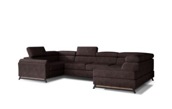 Kesada je jednoduchý tvar, ale elegantný a veľmi štýlový kút s rozmermi 330 x 190 x 98 cm je udržiavaný v exkluzívnom štýle.Sedacia súprava je multifunkčný kus nábytku, pretože okrem priestrannej sedačky na relax počas dňa ju možno využiť aj ako miesto na regeneráciu a oddych v noci. Vďaka mechanizmu typu delfín - ľahko a rýchlo premeníme každodennú pohovku na pohodlnú posteľ s rozmermi 110 x 250 cm.Priestranný kontajner na lôžkoviny umiestnený v otomane nám pomôže vrátiť sa k návratnej forme dennej pohovky. Výnimočné pohodlie a komfort, ktoré umocňujú zážitok z maximálneho pohodlia, má na svedomí 45 cm vysoký sedák vyrobený z unikátnych pien - T30 a HR. Okrem toho zvyšujú pružnosť a elasticitu pohovky a zabraňujú vzniku nevzhľadných dutín v jej štruktúre.Orientácia rohu: pravý, sedaciu súpravu je možné objednať aj v ľavom prevedení.Poťahová látka: Dora 28Ponúka možnosť nastavenia opierky hlavy vyplnené PUR penou T25 a elegantné kovové nohy,ktoré zaistia vzdušnosť.Rozmery:ŠxHxV: 330 cm x 190 cm x 45-98 cmhĺbka sedu: 55 cmvýška sedu: 45 cmplocha na spanie: 110 x 250 cmhustota peny sedenie: T30+HRhustota peny opierka: T25hmotnosť: 230 kg Kesada je sedacia súprava, ktorá bude zaručene obľubeným kúskom nábytku vo Vašej domácnosti.Nastavenie Vášho displeja môže spôsobiť odchýlku vo farbe vzoriek poťahových látok.