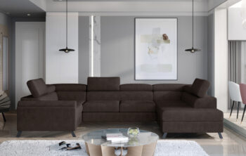 Kesada je jednoduchý tvar, ale elegantný a veľmi štýlový kút s rozmermi 330 x 190 x 98 cm je udržiavaný v exkluzívnom štýle.Sedacia súprava je multifunkčný kus nábytku, pretože okrem priestrannej sedačky na relax počas dňa ju možno využiť aj ako miesto na regeneráciu a oddych v noci. Vďaka mechanizmu typu delfín - ľahko a rýchlo premeníme každodennú pohovku na pohodlnú posteľ s rozmermi 110 x 250 cm.Priestranný kontajner na lôžkoviny umiestnený v otomane nám pomôže vrátiť sa k návratnej forme dennej pohovky. Výnimočné pohodlie a komfort, ktoré umocňujú zážitok z maximálneho pohodlia, má na svedomí 45 cm vysoký sedák vyrobený z unikátnych pien - T30 a HR. Okrem toho zvyšujú pružnosť a elasticitu pohovky a zabraňujú vzniku nevzhľadných dutín v jej štruktúre.Orientácia rohu: pravý, sedaciu súpravu je možné objednať aj v ľavom prevedení.Poťahová látka: Dora 28Ponúka možnosť nastavenia opierky hlavy vyplnené PUR penou T25 a elegantné kovové nohy,ktoré zaistia vzdušnosť.Rozmery:ŠxHxV: 330 cm x 190 cm x 45-98 cmhĺbka sedu: 55 cmvýška sedu: 45 cmplocha na spanie: 110 x 250 cmhustota peny sedenie: T30+HRhustota peny opierka: T25hmotnosť: 230 kg Kesada je sedacia súprava, ktorá bude zaručene obľubeným kúskom nábytku vo Vašej domácnosti.Nastavenie Vášho displeja môže spôsobiť odchýlku vo farbe vzoriek poťahových látok.