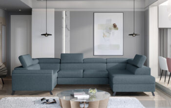 Kesada je jednoduchý tvar, ale elegantný a veľmi štýlový kút s rozmermi 330 x 190 x 98 cm je udržiavaný v exkluzívnom štýle.Sedacia súprava je multifunkčný kus nábytku, pretože okrem priestrannej sedačky na relax počas dňa ju možno využiť aj ako miesto na regeneráciu a oddych v noci. Vďaka mechanizmu typu delfín - ľahko a rýchlo premeníme každodennú pohovku na pohodlnú posteľ s rozmermi 110 x 250 cm.Priestranný kontajner na lôžkoviny umiestnený v otomane nám pomôže vrátiť sa k návratnej forme dennej pohovky. Výnimočné pohodlie a komfort, ktoré umocňujú zážitok z maximálneho pohodlia, má na svedomí 45 cm vysoký sedák vyrobený z unikátnych pien - T30 a HR. Okrem toho zvyšujú pružnosť a elasticitu pohovky a zabraňujú vzniku nevzhľadných dutín v jej štruktúre.Orientácia rohu: pravý, sedaciu súpravu je možné objednať aj v ľavom prevedení.Poťahová látka: Grande 75Ponúka možnosť nastavenia opierky hlavy vyplnené PUR penou T25 a elegantné kovové nohy,ktoré zaistia vzdušnosť.Rozmery:ŠxHxV: 330 cm x 190 cm x 45-98 cmhĺbka sedu: 55 cmvýška sedu: 45 cmplocha na spanie: 110 x 250 cmhustota peny sedenie: T30+HRhustota peny opierka: T25hmotnosť: 230 kg Kesada je sedacia súprava, ktorá bude zaručene obľubeným kúskom nábytku vo Vašej domácnosti.Nastavenie Vášho displeja môže spôsobiť odchýlku vo farbe vzoriek poťahových látok.