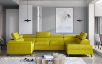 Kesada je jednoduchý tvar, ale elegantný a veľmi štýlový kút s rozmermi 330 x 190 x 98 cm je udržiavaný v exkluzívnom štýle.Sedacia súprava je multifunkčný kus nábytku, pretože okrem priestrannej sedačky na relax počas dňa ju možno využiť aj ako miesto na regeneráciu a oddych v noci. Vďaka mechanizmu typu delfín - ľahko a rýchlo premeníme každodennú pohovku na pohodlnú posteľ s rozmermi 110 x 250 cm.Priestranný kontajner na lôžkoviny umiestnený v otomane nám pomôže vrátiť sa k návratnej forme dennej pohovky. Výnimočné pohodlie a komfort, ktoré umocňujú zážitok z maximálneho pohodlia, má na svedomí 45 cm vysoký sedák vyrobený z unikátnych pien - T30 a HR. Okrem toho zvyšujú pružnosť a elasticitu pohovky a zabraňujú vzniku nevzhľadných dutín v jej štruktúre.Orientácia rohu: pravý, sedaciu súpravu je možné objednať aj v ľavom prevedení.Poťahová látka: Omega 68Ponúka možnosť nastavenia opierky hlavy vyplnené PUR penou T25 a elegantné kovové nohy,ktoré zaistia vzdušnosť.Rozmery:ŠxHxV: 330 cm x 190 cm x 45-98 cmhĺbka sedu: 55 cmvýška sedu: 45 cmplocha na spanie: 110 x 250 cmhustota peny sedenie: T30+HRhustota peny opierka: T25hmotnosť: 230 kg Kesada je sedacia súprava, ktorá bude zaručene obľubeným kúskom nábytku vo Vašej domácnosti.Nastavenie Vášho displeja môže spôsobiť odchýlku vo farbe vzoriek poťahových látok.
