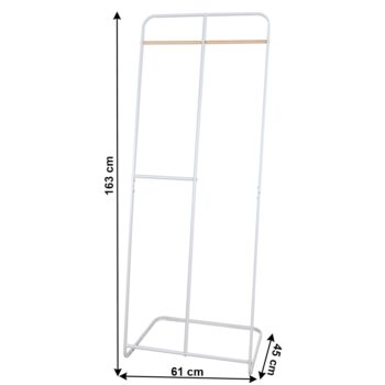 Stojan na šaty Kilby v bielej farbe je ideálnym riešením pre tých, ktorí hľadajú praktický a moderný doplnok do svojho interiéru. Tento stojan je navrhnutý tak, aby poskytoval dostatok priestoru na zavesenie oblečenia, pričom jeho rozmery sú 61 cm na šírku, 45 cm na hĺbku a 163 cm na výšku.…