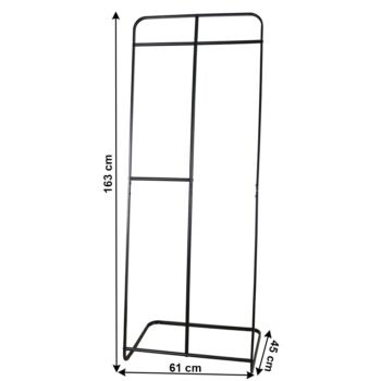 Stojan na šaty Kilby v elegantnej čiernej farbe je ideálnym riešením pre tých, ktorí hľadajú praktický a štýlový doplnok do svojho interiéru. Tento moderný stojan je vyrobený z kvalitného kovu, čo zaručuje jeho dlhú životnosť a stabilitu. S rozmermi 61 cm na šírku, 45 cm na hĺbku a výškou 163 cm…