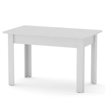Jedálenský stôl KISS 5 Vás zaujme svojím elegantným a minimalistickým dizajnom.Stôl má stabilný rám z vysoko kvalitnej LTD dosky a disponuje plastovými chráničmi na ochranu podlahy.Využijete aj funkciu rozkladu. Rozmery stola (š/v/h): 120-160/74/70Dodávame v demontovanom stave.