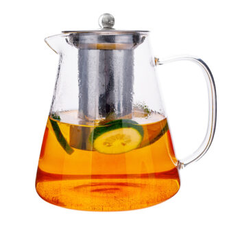 Objavte eleganciu a funkčnosť v jednom s naším skleneným čajníkom so sitkom Klary o objeme 1,3 litra. Tento moderný čajník je ideálnym doplnkom do každej kuchyne, ktorý zaujme svojím čistým dizajnom a praktickosťou. Vyrobený z kvalitného borosilikátového skla a nehrdzavejúcej ocele, ponúka…