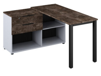 Rohový PC stôl Klaudius Typ 8 v elegantnom prevedení sivá a betón tmavý je ideálnym riešením pre moderné kancelárie a pracovné priestory. Tento stôl, vyrobený z kvalitnej laminovanej DTD, ponúka nielen štýlový vzhľad, ale aj praktickosť a funkčnosť.
