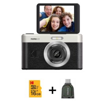 KODAK C1 Pixpro kompaktný fotoaparát, čierna