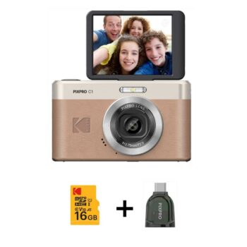 KODAK C1 Pixpro kompaktný fotoaparát, hnedá