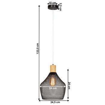 Predstavujeme vám modernú visiacu lampu Kolen v elegantnom čiernom a prírodnom prevedení, ktorá sa stane štýlovým doplnkom vášho interiéru. Táto lampa je ideálna pre tých, ktorí hľadajú kombináciu funkčnosti a estetického vzhľadu. Vďaka svojmu nepravidelnému tvaru a kombinácii kovu s drevom…