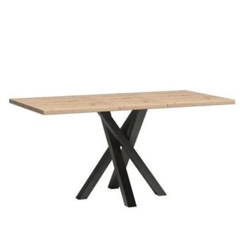 Rozkladací jedálenský stôl Koli 120/160 v elegantnom prevedení dub artisan a čierna je ideálnym riešením pre moderné interiéry. Tento stôl, značky KONDELA, ponúka praktickú rozkladaciu funkciu, ktorá umožňuje jednoduché zväčšenie jeho šírky z pôvodných 120 cm na komfortných 160…