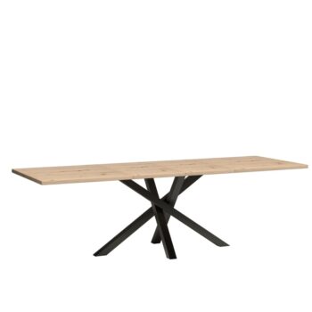 Rozkladací jedálenský stôl Koli 160/260 v elegantnom prevedení dub artisan a čierna je ideálnym riešením pre moderné interiéry. Tento stôl, vyrobený z kvalitnej laminovanej DTD, MDF a kovu, ponúka nielen estetický vzhľad, ale aj praktickosť. S rozmermi 160 cm na šírku, ktoré sa…