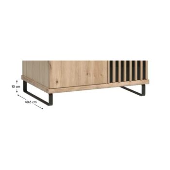 KONDELA Koli 2 kovové nožičky 40,6x10 cm čierna - Image 8