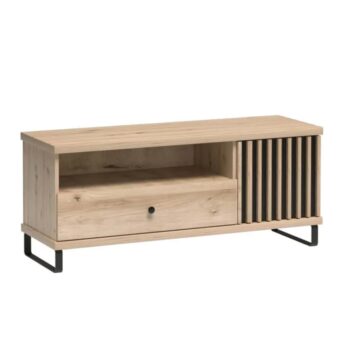 TV stolík Koli C-07 v elegantnom prevedení dub artisan a čierna je ideálnym doplnkom pre moderné interiéry. Tento štýlový kus nábytku od značky KONDELA ponúka nielen estetický vzhľad, ale aj praktické využitie. S rozmermi 124 cm na šírku, 40,6 cm na hĺbku a 43,4 cm na výšku poskytuje dostatok…