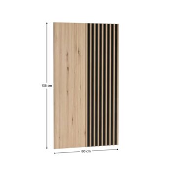 Predstavujeme vám lamelový panel na stenu Koli C-11 v elegantnom prevedení dub artisan a čierna, ktorý je ideálnym riešením pre moderné interiéry. Tento panel od značky KONDELA je vyrobený z kvalitného aglomerovaného materiálu, konkrétne laminovanej DTD, čo zaručuje jeho dlhú životnosť…