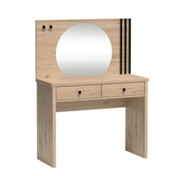 KONDELA Koli C-18 toaletný stolík dub artisan / čierna – Obrázok 2