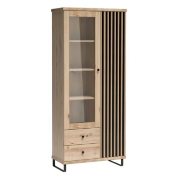 Vitrína Koli C-2 v elegantnom prevedení dub artisan a čierna je ideálnym doplnkom pre váš moderný interiér. Táto vitrína od značky KONDELA ponúka praktické riešenie pre uskladnenie a vystavenie vašich obľúbených predmetov. S výškou 191 cm, šírkou 86,4 cm a hĺbkou 40,6 cm poskytuje dostatok…