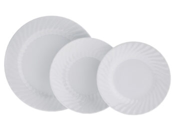 Predstavujeme vám elegantnú porcelánovú jedálenskú súpravu Kominor Typ 3, ktorá je ideálnym doplnkom pre každú modernú domácnosť. Táto súprava obsahuje 18 kusov, ktoré sú navrhnuté tak, aby priniesli do vášho stolovania nádych sofistikovanosti a štýlu.