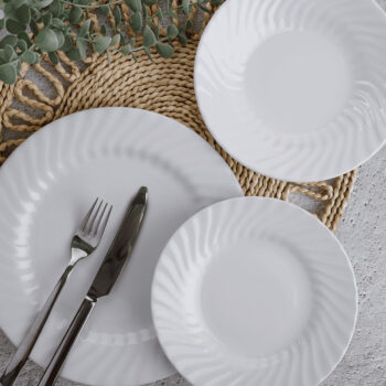 KONDELA Kominor Typ 3 porcelánová jedálenská súprava (18 ks) biela – Obrázok 11