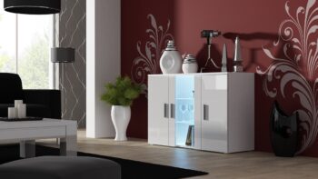 CAMA MEBLE Soho S7 komoda biela / biely lesk – Obrázok 2