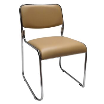 Moderná konferenčná stolička BULUT s minimalistickým dizajnom si získa Vašu pozornosť. Rozmery stoličky sú (ŠxHxV): 50x56x76 cm a rozmery chrbtovej opierky sú (ŠxV): 43x34 cm. Šírka sedu je 40 cm, výška sedu je 43 cm a hĺbka sedu je 41 cm. Stolička je vyrobená zo sieťoviny v hnedej farbe. Stabilnú…