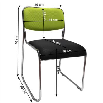 Moderná konferenčná stolička BULUT s minimalistickým dizajnom si získa Vašu pozornosť. Rozmery stoličky sú (ŠxHxV): 50x56x76 cm a rozmery chrbtovej opierky sú (ŠxV): 43x34 cm. Šírka sedu je 40 cm, výška sedu je 43 cm a hĺbka sedu je 41 cm. Stolička je vyrobená zo sieťoviny v zelenej a čiernej farbe…