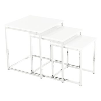 Krásny a elegantný pomocník do domácnosti je konferenčný stolík (3 ks) ENISOL TYP 3. Rozmer najväčšieho stolíka je (ŠxHxV): 40x40x42 cm, rozmer stredného stolíka je (ŠxHxV): 35x35x39 cm a rozmer najmenšieho stolíka je (ŠxHxV): 30x30x36 cm. V balení sú tri kusy konferenčných stolíkov, ktoré môžete…