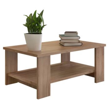 Praktický a pekný pomocník do domácnosti je konferenčný stolík BERNARDO. Rozmery stolíka sú (ŠxHxV): 90x55x40,7 cm. Na jeho výrobu bola použitá kvalitná laminovaná DTD (drevotriesková doska), ktorej hrúbka korpusu je 22 mm. Farebné prevedenie stolíka je vo farbe dub craft dunkel. Jedná sa…