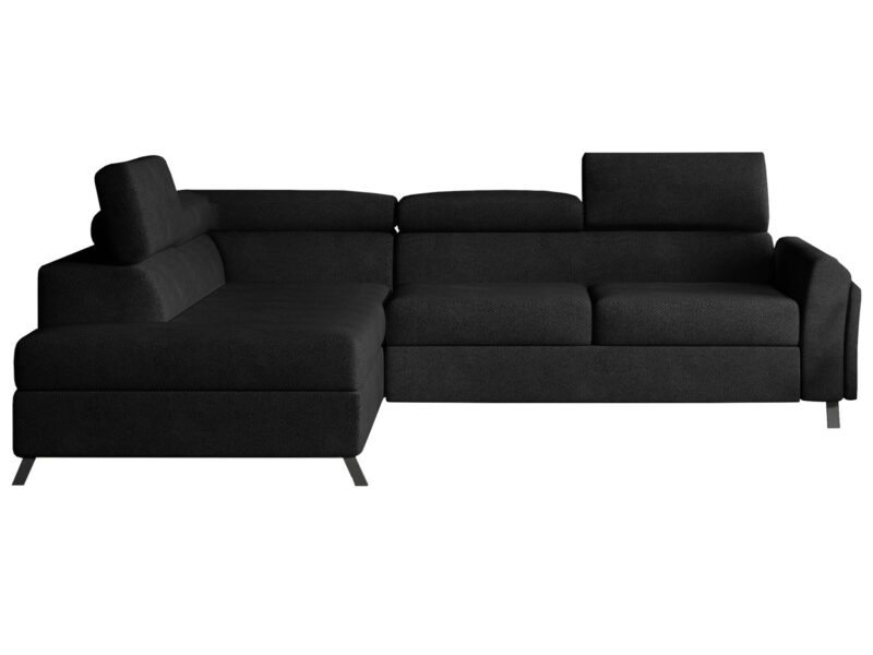 NABBI Korense L rohová sedačka s rozkladom a úložným priestorom čierna (Soro 100) Ak túžite mať doma dokonalú sedačku, ktorá Vám okrem pohodlia a komfortu, rozžiari Vašu obývačku a bude nie len praktická, ale predovšetkým bude lahodiť oku, sedačka KORENSE L je tou správnou voľbou pre Vás. Sedačka skvele zapadne do menšej obývačky, ale bude dokonalou ozdobou a moderným…