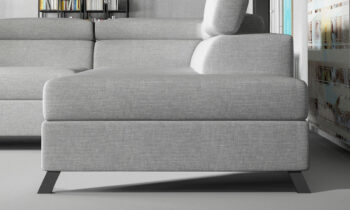 NABBI Korense L rohová sedačka s rozkladom a úložným priestorom čierna (Velvet Mat 99) – Obrázok 3