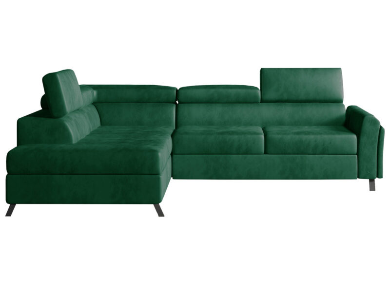 NABBI Korense L rohová sedačka s rozkladom a úložným priestorom tmavozelená Ak túžite mať doma dokonalú sedačku, ktorá Vám okrem pohodlia a komfortu, rozžiari Vašu obývačku a bude nie len praktická, ale predovšetkým bude lahodiť oku, sedačka KORENSE L je tou správnou voľbou pre Vás. Sedačka skvele zapadne do menšej obývačky, ale bude dokonalou ozdobou a moderným…