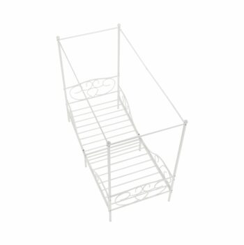 Do kovovej jednolôžkovej postele s roštom ADELISA sa zaľúbi nejedna mladá slečna. Rozmery postele sú (ŠxHxV): 206,4x93,2x180 cm, pričom plocha na spanie je 90x200 cm. Výška postele po rošt je 32 cm. Pevná kovová konštrukcia je prispôsobená na zavesenie baldachýnu. Farebné prevedenie postele je…