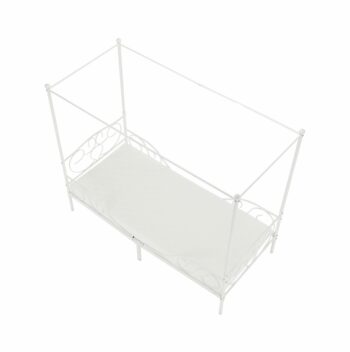 Do kovovej jednolôžkovej postele s roštom ADELISA sa zaľúbi nejedna mladá slečna. Rozmery postele sú (ŠxHxV): 206,4x93,2x180 cm, pričom plocha na spanie je 90x200 cm. Výška postele po rošt je 32 cm. Pevná kovová konštrukcia je prispôsobená na zavesenie baldachýnu. Farebné prevedenie postele je…