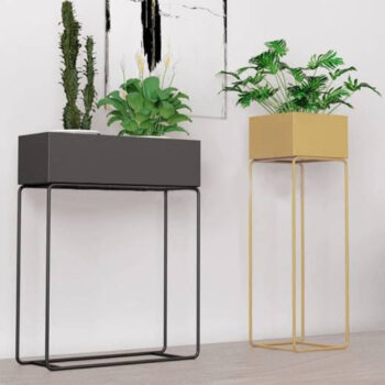 Praktický a veľmi štýlový kovový kvetináč INDIZE TYP 2 je ideálnym pomocníkom, ktorý zaručene všestranne využijete. Rozmery kvetináča sú (ŠxHxV): 35x15x50 cm. Výška kvetináča bez stojana je 15 cm. Vyrobený je z pevného kovu, ktorý drží stabilitu celej konštrukcie. Farebné prevedenie má…